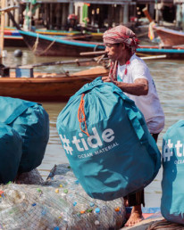 #tide ocean material fisherman loading plastic boat